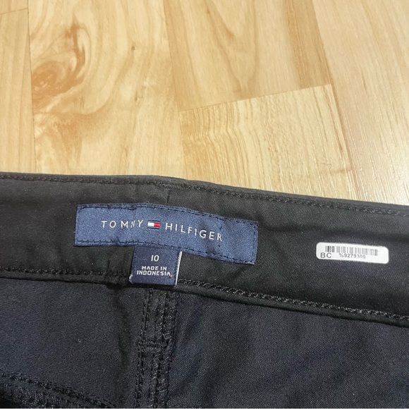 TOMMY HILFIGER Cargo Workwear Trousers Cotton Black Womens 10 High Rise - Picture 5 of 6